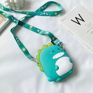 New kids, teen silicone green dinosaur bag